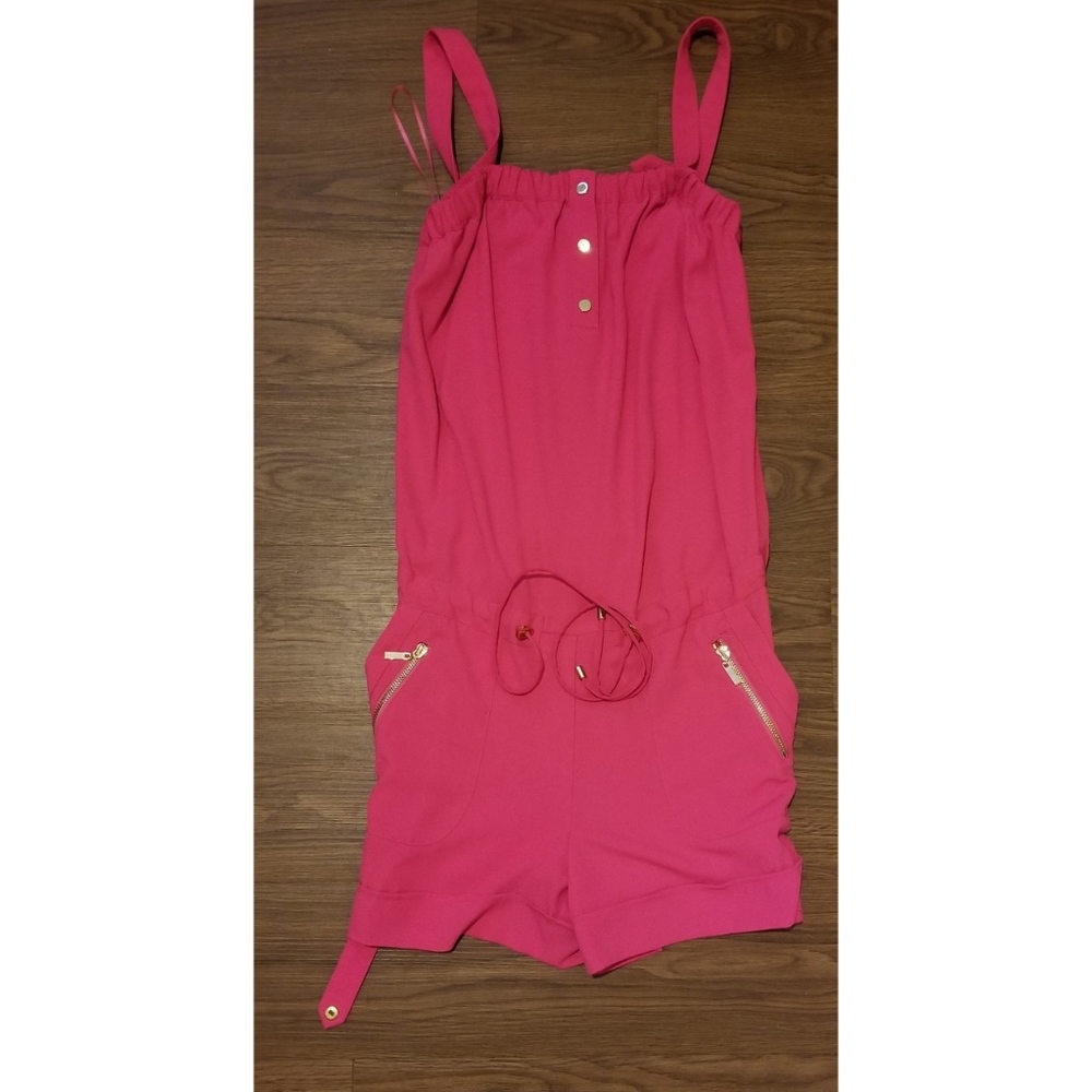 Cache Pink Romper Summer Small S Polyester